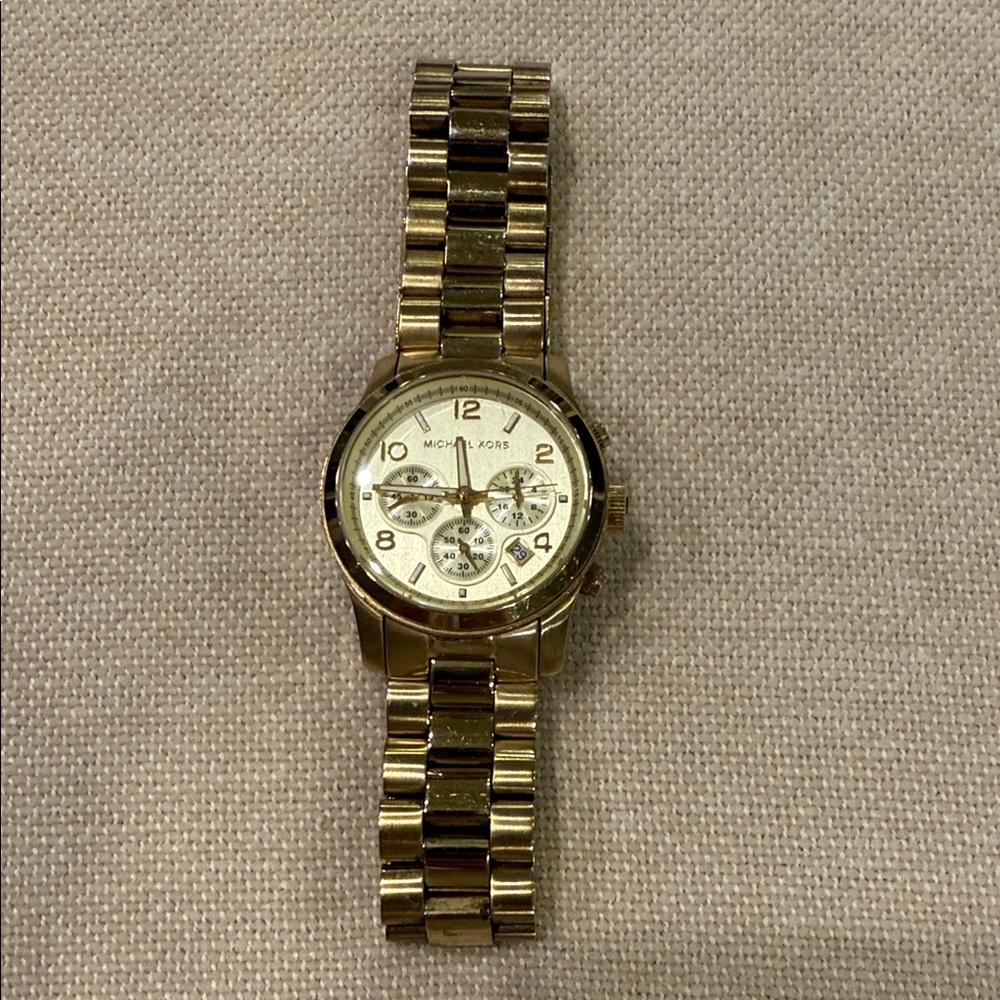 Michael Kors Gold-Tone Chronograph Watch